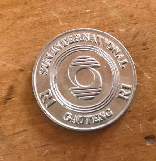 CASINO GAMBLING TOKEN CARNIVAL CITY R1 SUN INTERNATIONAL BRAKPAN BOKSBURG SOUTH AFRICA.