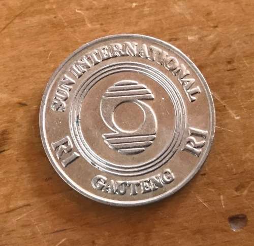 CASINO GAMBLING TOKEN CARNIVAL CITY R1 SUN INTERNATIONAL BRAKPAN BOKSBURG SOUTH AFRICA.