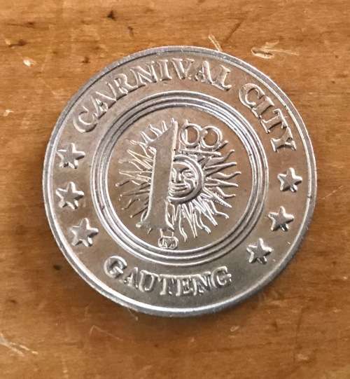 CASINO GAMBLING TOKEN CARNIVAL CITY R1 SUN INTERNATIONAL BRAKPAN BOKSBURG SOUTH AFRICA.