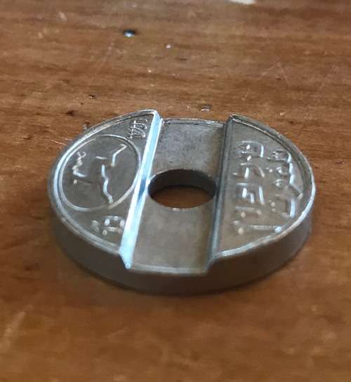 ISRAEL TELEPHONE TOKEN 1966 ASIMON HEBREW and ARABIC.