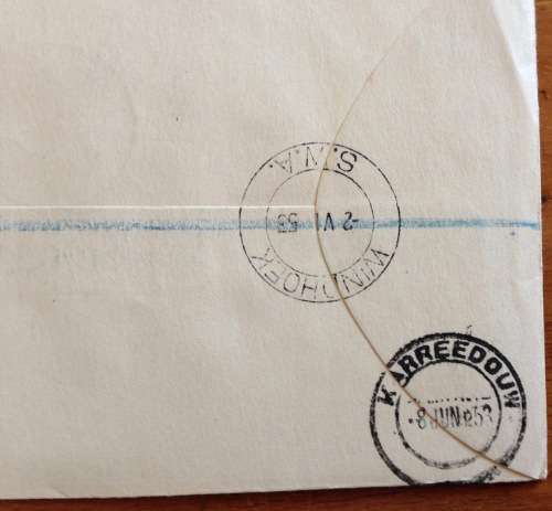 SOUTH WEST AFRICA SWA CORONATION of QUEEN ELIZABETH II JUNE 1953 FDC FIRST DAY COVER WINDHOEK.