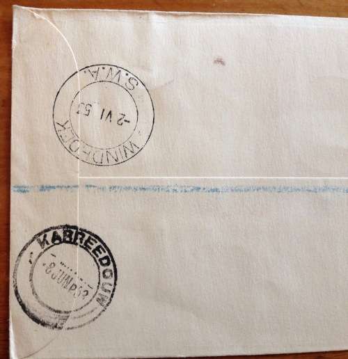 SOUTH WEST AFRICA SWA CORONATION of QUEEN ELIZABETH II JUNE 1953 FDC FIRST DAY COVER WINDHOEK.