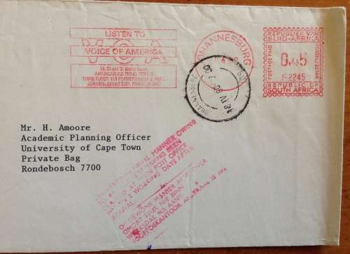 USA x 2 AMERICAN CICHLID ASSOCIATION CAMPERDOWN NATAL JOHANNESBURG PRIORITY MAIL1993 1980.