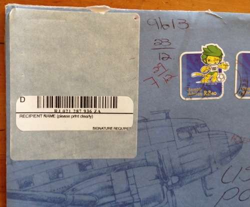 SOUTH AFRICA UNSERVICED COVER USED 100 YEARS of FLIGHT 7.65 2016 FIFA UMHLANGA ROCKS LIGHTHOUSE RSA.