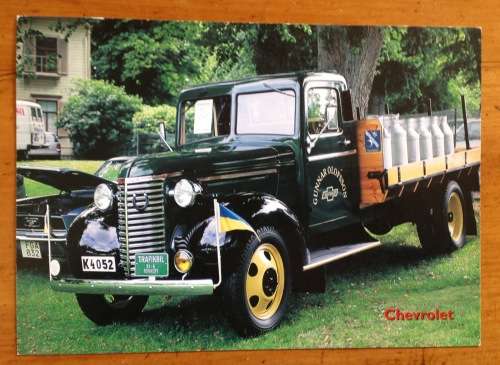 POSTCARD JUMBO CHEVROLET PICK-UP TRUCK CARD No. 27680 FORLAG HAKAN ERIKSSON NOSTALGI SWEDEN VINTAGE