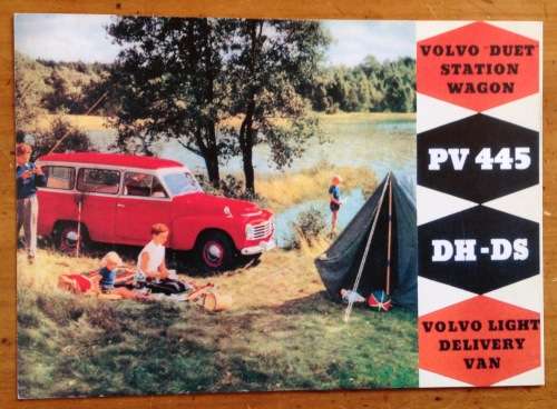 POSTCARD JUMBO VOLVO `DUET` STATION WAGON PV445 CARD No. 17840 FORLAG HAKAN ERIKSSON NOSTALGI SWEDEN