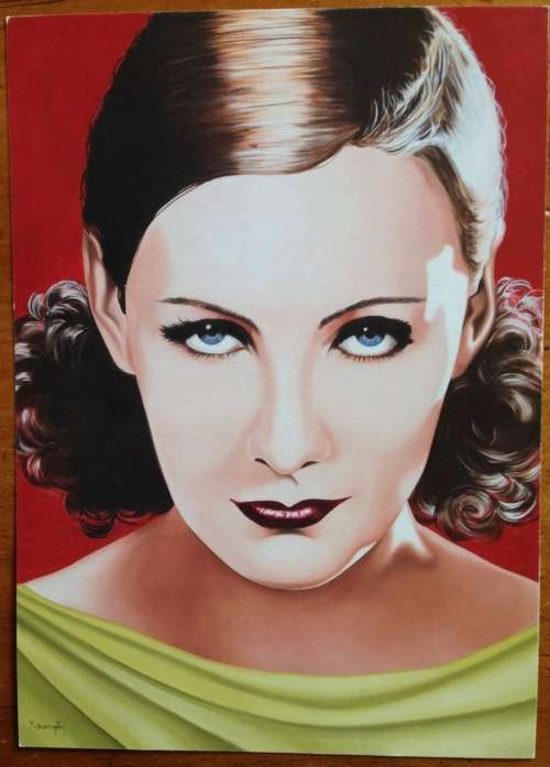 POSTCARD JUMBO GRETA GARBO ACTRESS MOVIES FILM FORLAG HAKAN ERIKSSON NOSTALGI SWEDEN