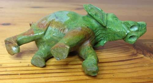 ELEPHANT=VERDITE=CARVED=GREEN=BROWN=UNBELIEVABLE COLOURS!!=GREAT CONDITION.