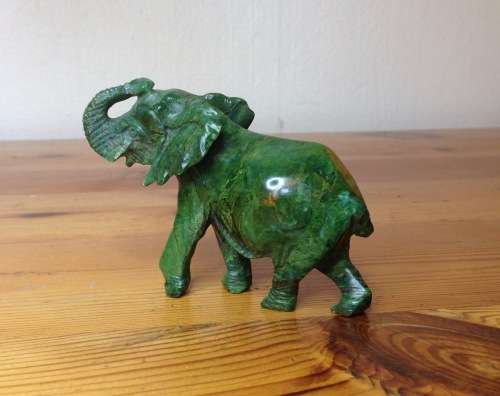 ELEPHANT=VERDITE=CARVED=GREEN=BROWN=UNBELIEVABLE COLOURS!!=GREAT CONDITION=b.