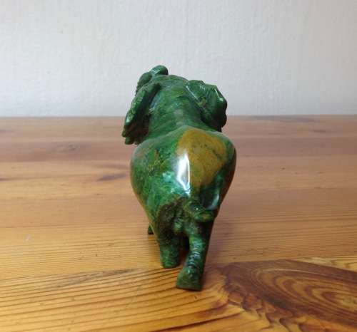 ELEPHANT=VERDITE=CARVED=GREEN=BROWN=UNBELIEVABLE COLOURS!!=GREAT CONDITION=b.
