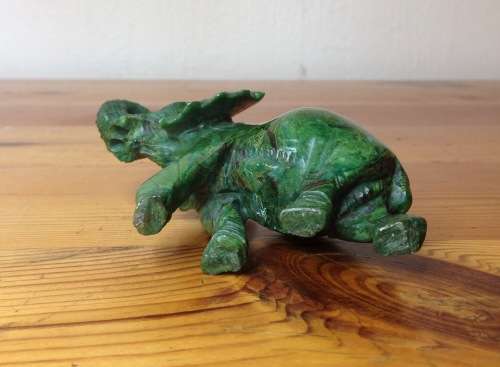 ELEPHANT=VERDITE=CARVED=GREEN=BROWN=UNBELIEVABLE COLOURS!!=GREAT CONDITION=b.