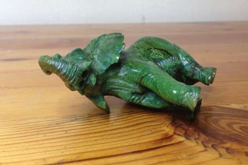 ELEPHANT=VERDITE=CARVED=GREEN=BROWN=UNBELIEVABLE COLOURS!!=GREAT CONDITION=b.