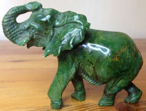 ELEPHANT=VERDITE=CARVED=GREEN=BROWN=UNBELIEVABLE COLOURS!!=GREAT CONDITION=b.