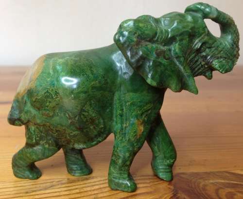 ELEPHANT=VERDITE=CARVED=GREEN=BROWN=UNBELIEVABLE COLOURS!!=GREAT CONDITION=b.