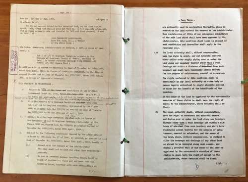 1969 DEED of TRANSFER PIETERMARITZBURG GREYTOWN NATAL REGISTRAR SEALS + RIBBON REVENUE STAMPS R31.25