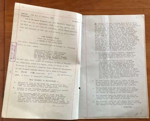 1969 DEED of TRANSFER PIETERMARITZBURG GREYTOWN NATAL REGISTRAR SEALS + RIBBON REVENUE STAMPS R26.00