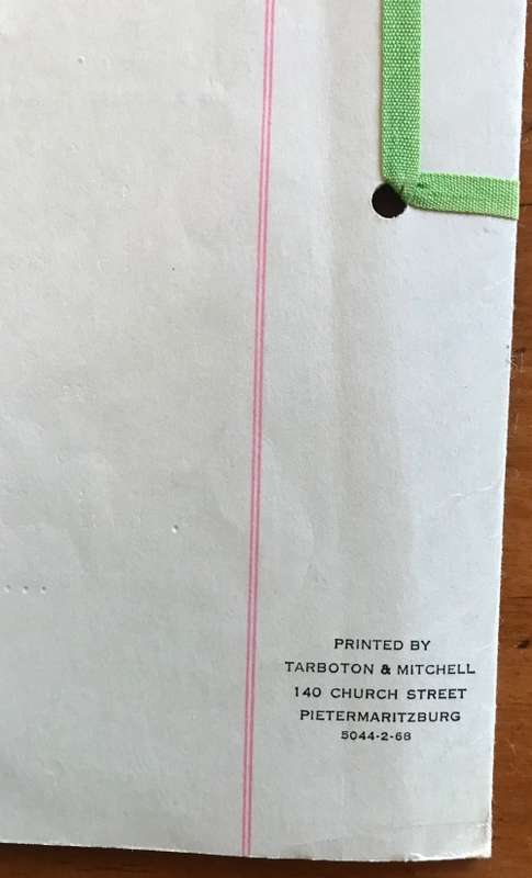 1969 DEED of TRANSFER PIETERMARITZBURG GREYTOWN NATAL REGISTRAR SEALS + RIBBON REVENUE STAMPS R26.00