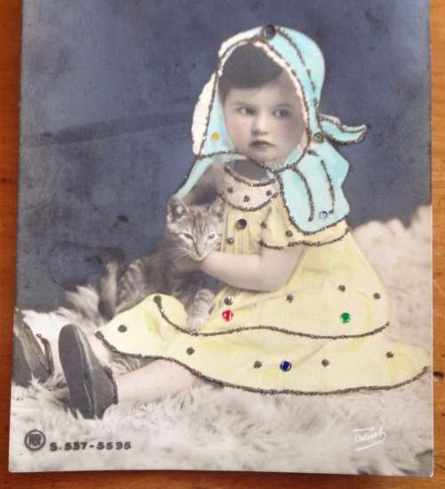 POSTCARD CAPE of GOOD HOPE QUEENSTOWN to CYPHERGAT 1909 UNION SOUTH AFRICA PUTZEL 2/14a CAT KITTEN.