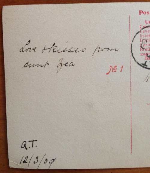 POSTCARD CAPE of GOOD HOPE QUEENSTOWN to CYPHERGAT 1909 UNION SOUTH AFRICA PUTZEL 2/14a CAT KITTEN.