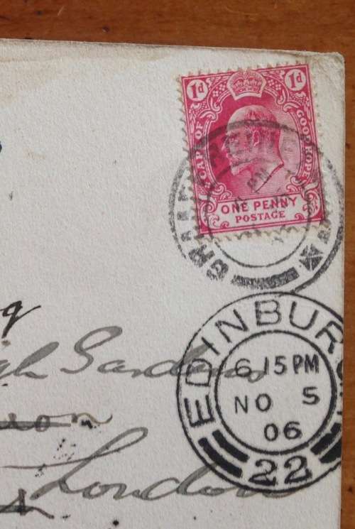 POSTCARD GRAAFF-REINET to EDINBURGH CAPE of GOOD HOPE to SCOTLAND Redirected to LONDON 1906 GB.