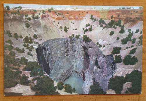 POSTCARD POST CARD KIMBERLEY `THE BIG HOLE` MINE MINING Sold in aid of the Red Cross CAPE PROVINCE