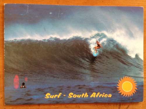POSTCARD POST CARD SOUTH AFRICA SURFING WAVES SEA POSTED CITY HALL PORT ELIZABETH ESHOWE NATAL.