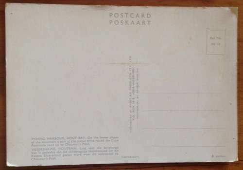 POSTCARD=POST CARD=HOUT BAY=CAPE TOWN=WESTERN CAPE=SOUTH AFRICA=SENTINEL (BRANDWAG)=HARBOUR=FISHING.