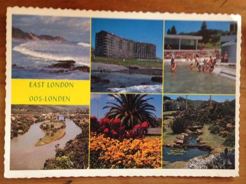 POSTCARDS x 5=POST CARDS=EAST LONDON=EASTERN CAPE=SOUTH AFRICA=NAHOON=ORIENT BEACH=CITY HALL=GONUBIE