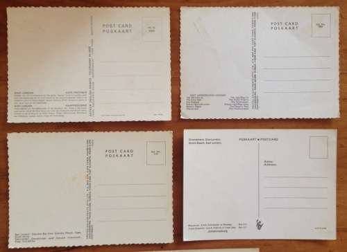 POSTCARDS x 5=POST CARDS=EAST LONDON=EASTERN CAPE=SOUTH AFRICA=NAHOON=ORIENT BEACH=CITY HALL=GONUBIE