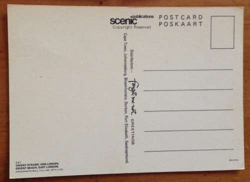 POSTCARDS x 5=POST CARDS=EAST LONDON=EASTERN CAPE=SOUTH AFRICA=NAHOON=ORIENT BEACH=CITY HALL=GONUBIE