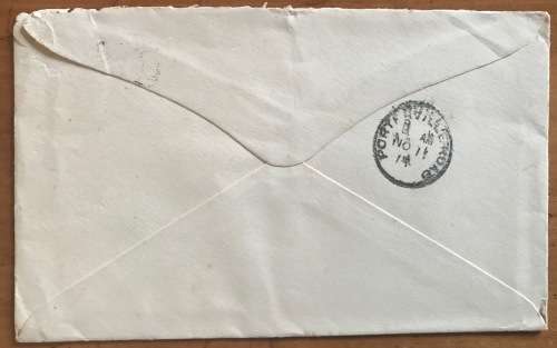 UNION of SOUTH AFRICA LETTER 1d KGV VREDENBURG to PORTERVILLE ROAD CAPE PROVINCE 1914 PUTZEL No. 1.