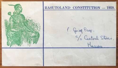 BASUTOLAND CONSTITUTION 1959 REGISTERED MAIL LETTER COMMEMORATIVE ENVELOPE UNPOSTED SCARCE!!!