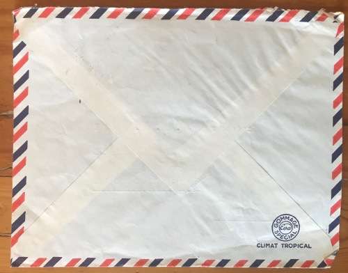 COMORES RARE AIRMAIL LETTER to PROFESSOR J.L.B SMITH RHODES UNIVERSITY GRAHAMSTOWN SOUTH AFRICA 1952