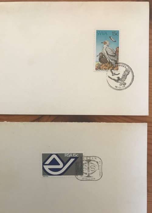 REPUBLIC of SOUTH AFRICA SELECTION of 13 CARDS with various FD CANCELS 1972-1976 USED SWA x 1.