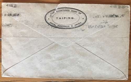 MALAYA PERAK TAIPING F.M.S. SINGAPORE PASSED FOR TRANSMISSION 1940 WWII BARCLAYS BANK SOUTH AFRICA.