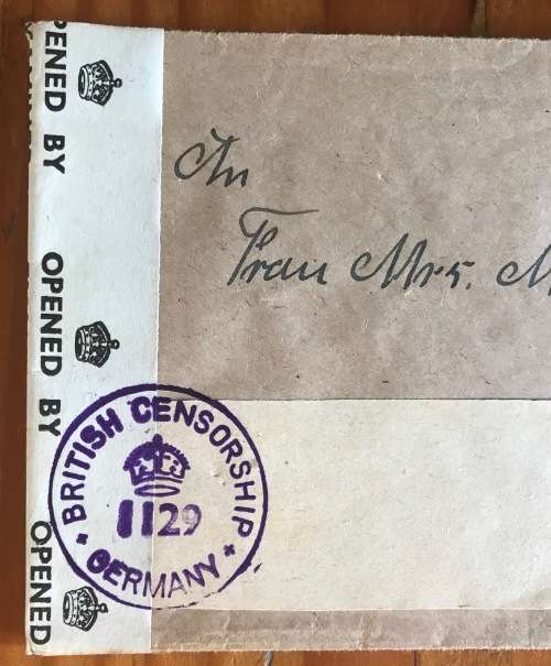 BRITISH CENSORSHIP 1129 GERMANY to SOUTH AFRICA JOHANNESBURG 1947 OPENED BY EXAMINER 3971 WWII VG