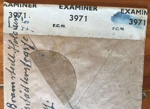 BRITISH CENSORSHIP 1129 GERMANY to SOUTH AFRICA JOHANNESBURG 1947 OPENED BY EXAMINER 3971 WWII VG