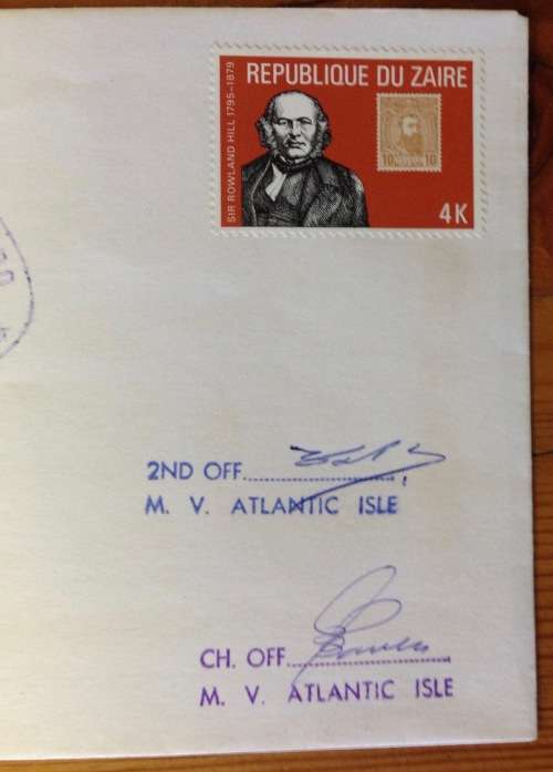 REPUBLIQUE DU ZAIRE 1982 MANY SIGNATURES MV ATLANTIC ISLE MARIANTIDE BEAUREGARD SHIPS ANTARCTIC???