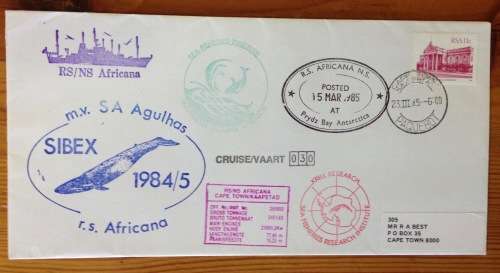 ANTARCTIC PRYDZ BAY 1985 CRUISE 30 CAPE TOWN PAQUEBOT KRILL SEA FISHERIES AGULHAS AFRICANA RSA WHALE