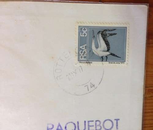 COMMEMORATIVE COVER MAIDEN VOYAGE 1st SAFMARINE VESSEL SA LANGEBERG 1977 PAQUEBOT POSTED AT SEA SHIP