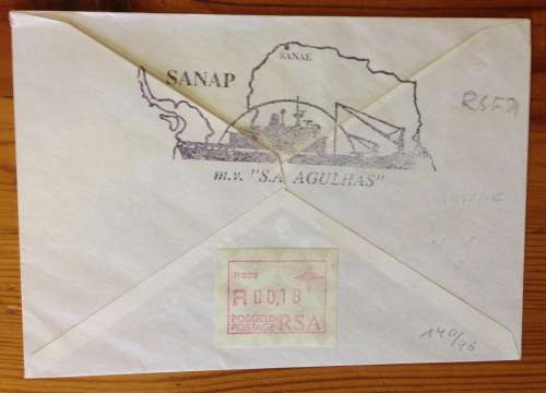 ANTARCTIC FRAMA LABELS ICE SHELF SANAP 1998 PENGUIN SA AGULHAS SHIP VOYAGE 99 RSA HELICOPTER NORWAY.