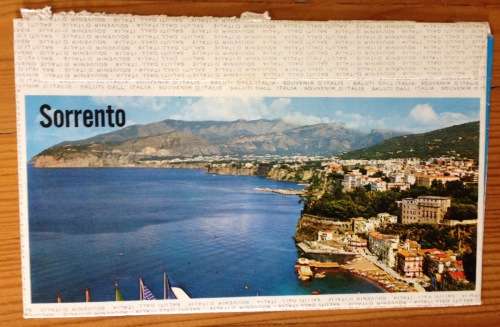ITALY LETTER CARD SORRENTO CASTLE MAP 1979 POSTED to CAPE TOWN.