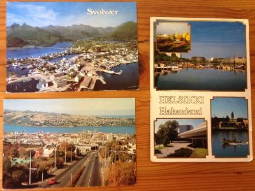 POSTCARDS x 3 SHIP STEAMSHIP CRUISE LINER NORWAY HELSINKI FINLAND NEW ZEALAND BOATING SAILING.