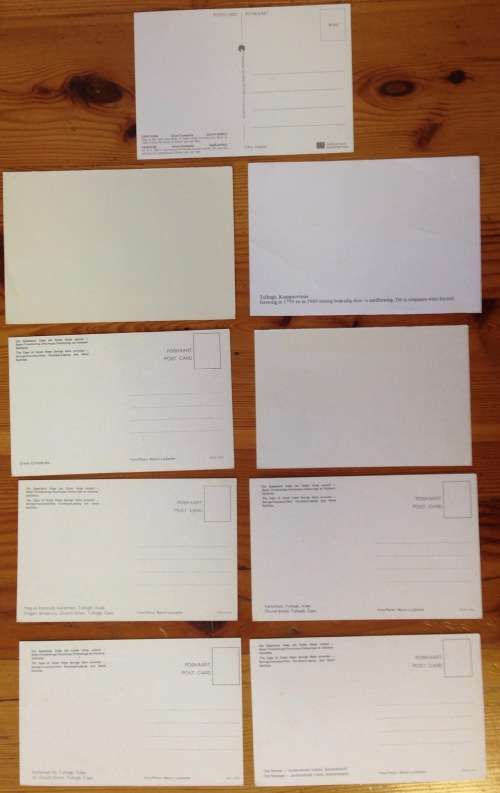 POSTCARDS x 9 POST CARDS CAPE DUTCH HOUSES GABLES OLD NECTAR CAPE TOWN TULBAGH GROOT CONSTANTIA.