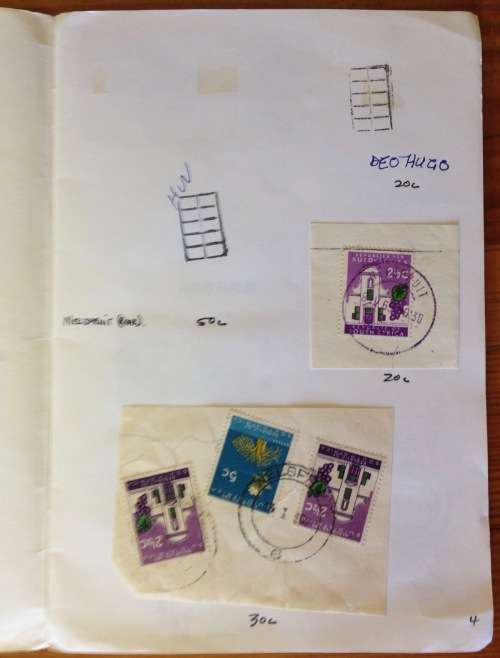 OLD EXCHANGE PHILATELIC SOCIETY BOOK SOUTH AFRICA VARIOUS POSTMARKS ON PIECE UNCHECKED 36 ITEMS
