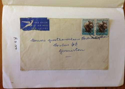 OLD EXCHANGE PHILATELIC SOCIETY BOOK SOUTH AFRICA VARIOUS POSTMARKS ON PIECE UNCHECKED 36 ITEMS