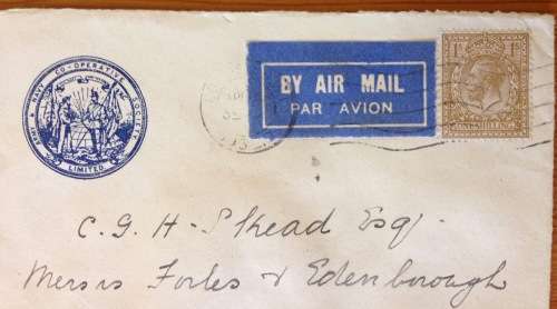 GREAT BRITAIN LONDON AIR MAIL LETTER ARMY NAVY CO-OPERATIVE SOCIETY LIMITED to PORT ELIZABETH CAPE.