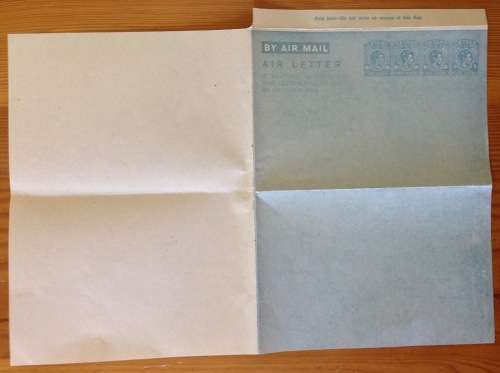 CEYLON AIR MAIL LETTER SHEET 10 cents x 3 - 5 cents x 1 35 cents UNUSED SRI LANKA.