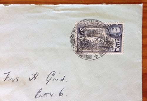 CEYLON OPENED BY CENSOR G LABEL to BEAUFORT WEST CAPE UNION of SOUTH AFRICA SRI LANKA.