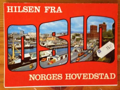 POSTCARD BOOKLET POST CARDS x 8 NORWAY OSLO COMPLETE SHIPS SAIL BOATS FLAGS MONUMENT BUILDINGS HORSE